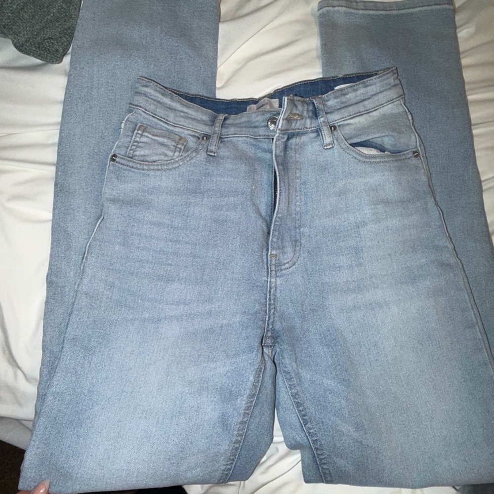 Forever 21 Light Blue Straight Leg Jeans